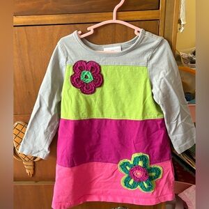 Hanna Anderson Girl's Floral Striped Tunic